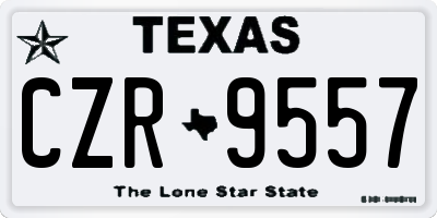 TX license plate CZR9557