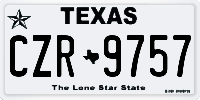 TX license plate CZR9757
