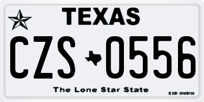 TX license plate CZS0556