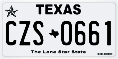 TX license plate CZS0661