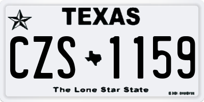TX license plate CZS1159