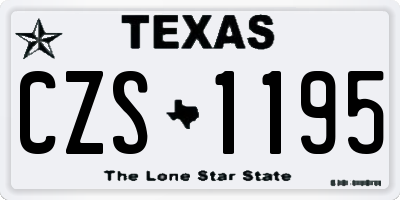 TX license plate CZS1195