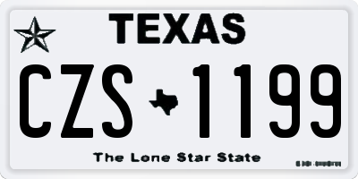 TX license plate CZS1199