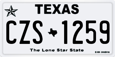TX license plate CZS1259