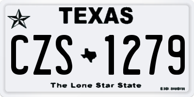 TX license plate CZS1279