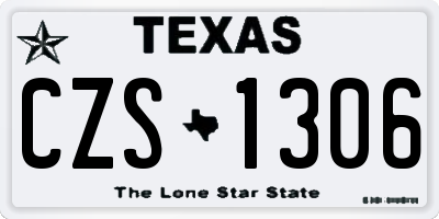 TX license plate CZS1306