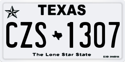 TX license plate CZS1307