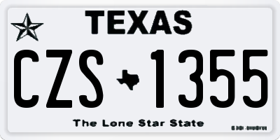 TX license plate CZS1355