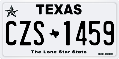 TX license plate CZS1459