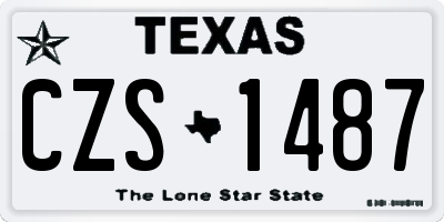 TX license plate CZS1487