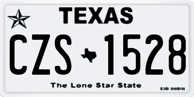 TX license plate CZS1528
