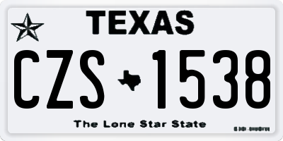 TX license plate CZS1538