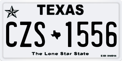 TX license plate CZS1556