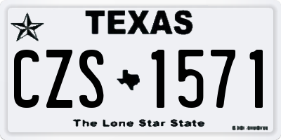 TX license plate CZS1571