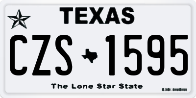 TX license plate CZS1595