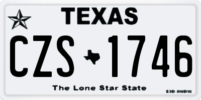 TX license plate CZS1746