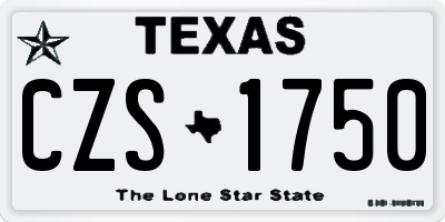 TX license plate CZS1750