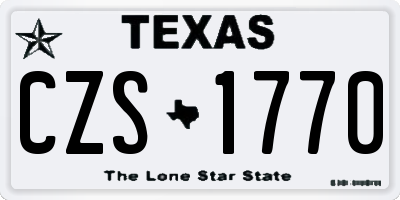 TX license plate CZS1770