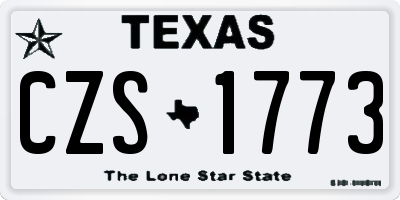 TX license plate CZS1773