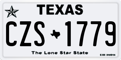 TX license plate CZS1779