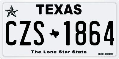TX license plate CZS1864