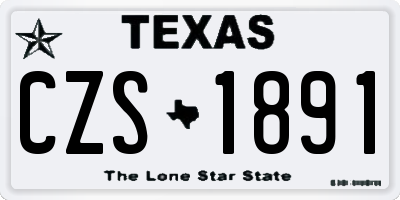TX license plate CZS1891