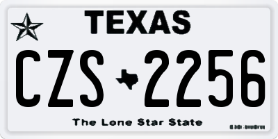 TX license plate CZS2256