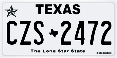 TX license plate CZS2472