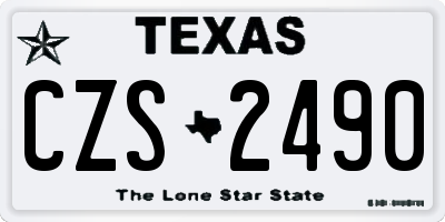 TX license plate CZS2490