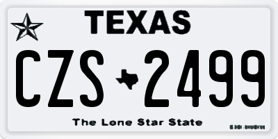 TX license plate CZS2499