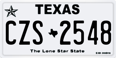 TX license plate CZS2548