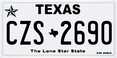 TX license plate CZS2690