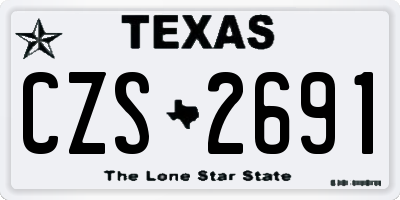 TX license plate CZS2691