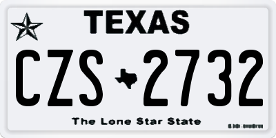 TX license plate CZS2732