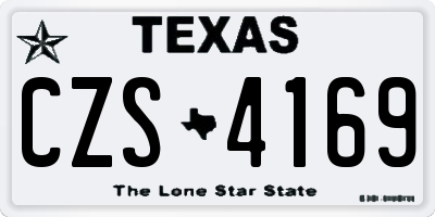 TX license plate CZS4169