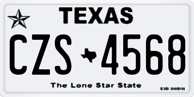 TX license plate CZS4568