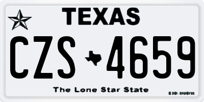 TX license plate CZS4659