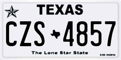 TX license plate CZS4857