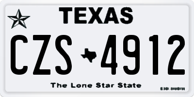 TX license plate CZS4912