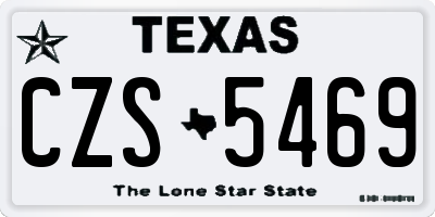 TX license plate CZS5469