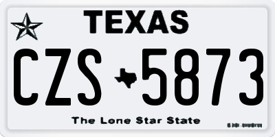 TX license plate CZS5873