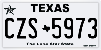 TX license plate CZS5973