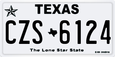 TX license plate CZS6124