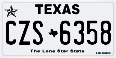TX license plate CZS6358