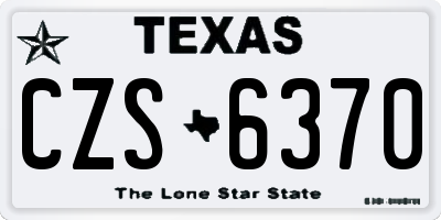 TX license plate CZS6370