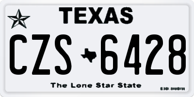 TX license plate CZS6428
