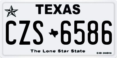 TX license plate CZS6586