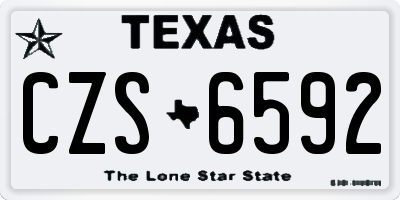 TX license plate CZS6592