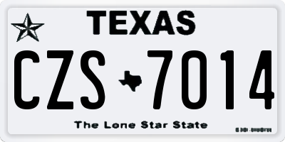 TX license plate CZS7014