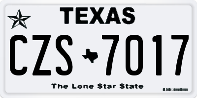 TX license plate CZS7017